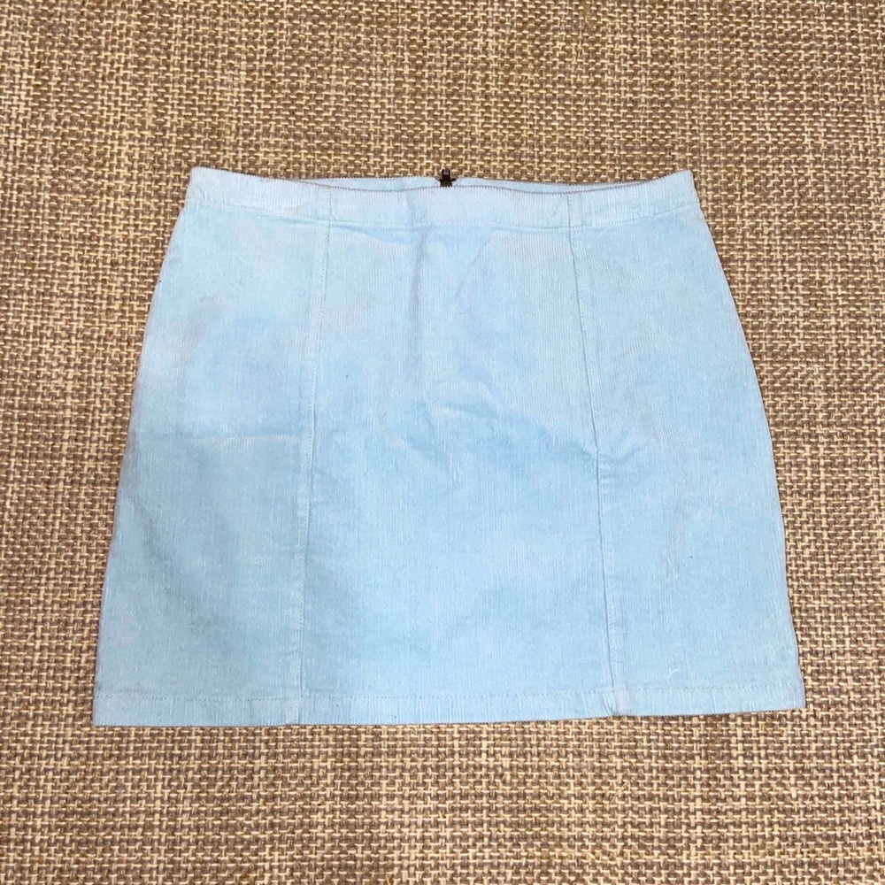 Light Blue Corduroy Skirt